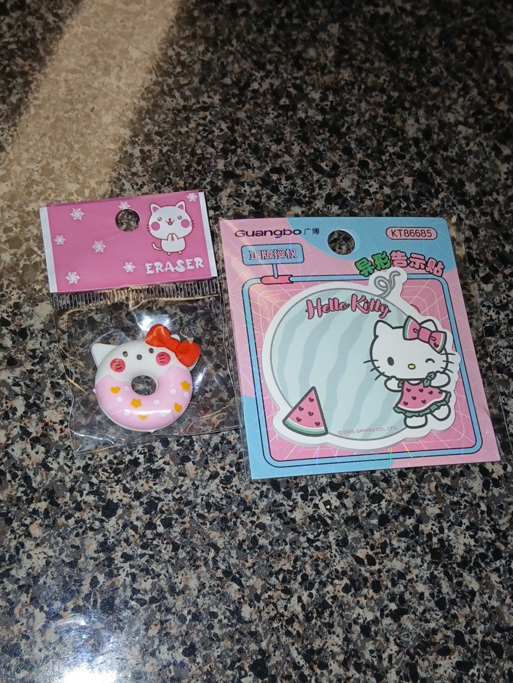 #HelloKitty Pink #DonutEraser #stickypads